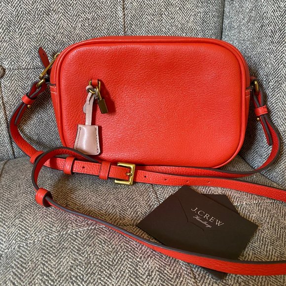 J. Crew Handbags - J. Crew • Italian Signet Belvedere Red Crossbody